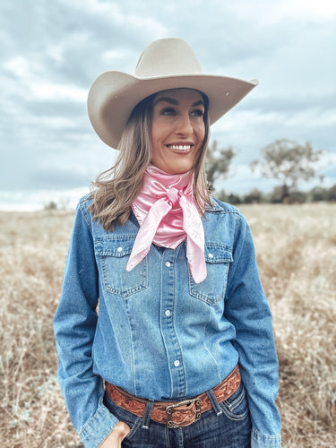 Baby Pink Solid Wild Rag