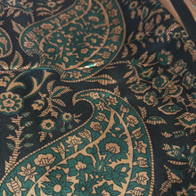 Navy, Green & Copper Print Wild Rag