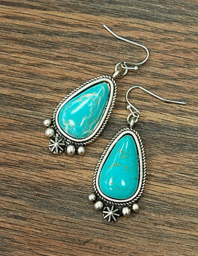 Turquoise Tear Earrings