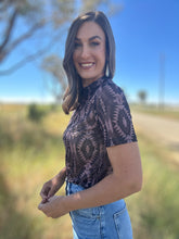 Annie Aztec Mesh Top