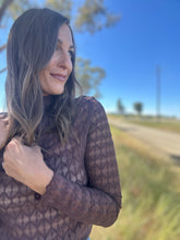 Alphie Brown Mesh Top