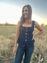 Goldie Denim Button Top