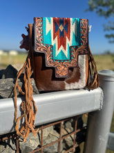 Cowhide Saddle Blanket Crossbody Bag