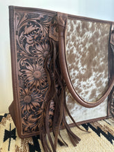 Tooled Cowhide Briefcase Handbag