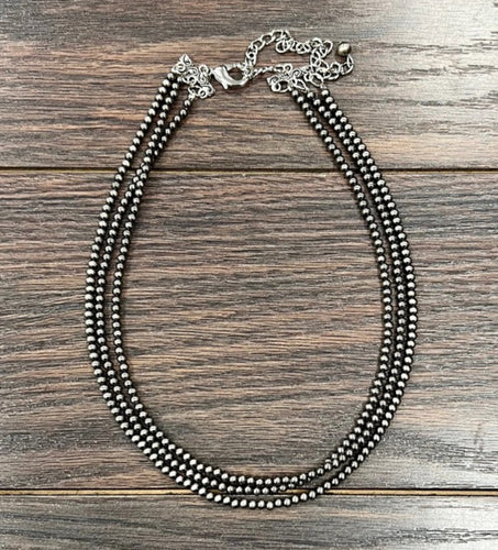 Three Strand Silver Necklace