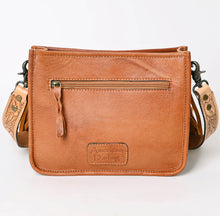 Sunflower Tooled Fringe Crossbody Bag