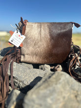 Cowhide Brown Medium Tassle Bag