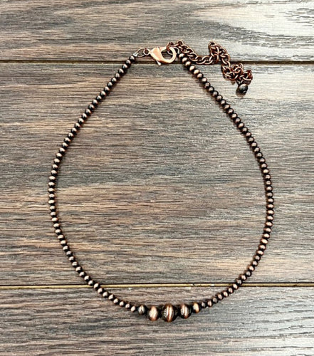 Copper Lobster Beaded Necklace