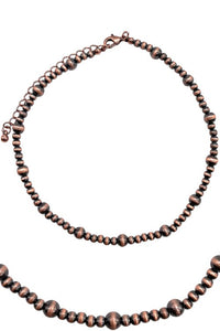Copper Pearl Strand Necklace
