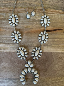 White Squash Necklace & Earring Set