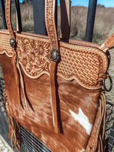 Concho Cowhide Handbag