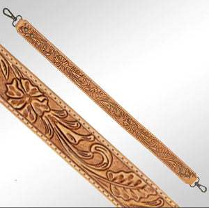 Leather Tooled Strap 28"